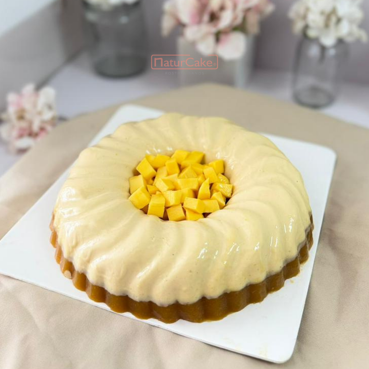 Gelatina de mango con yogurt individual