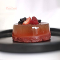 Gelatina de frutos rojos individual.