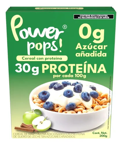 Cereal alto en proteína de manzana canela